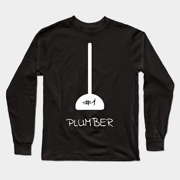 Number 1 Plumber Long Sleeve T-Shirt by emojiawesome